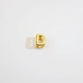 Polished 18K gold plated copper D-letter charm pendant for DIY beaded jewelry - Gold Letter D