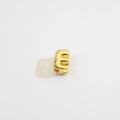 18K gold-plated copper letter E bead accessory for DIY jewelry making necklaces - Gold Letter E
