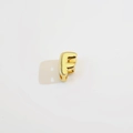 3D 18K gold plated letter F charm pendant for DIY necklace and jewelry making - Gold Letter F