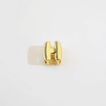 Polished 18K gold plated copper letter H bead pendant for DIY jewelry necklaces - Gold Letter H