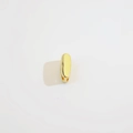 Polished 18K gold-plated oval capsule-shaped charm bead with a minimalist metallic finish - Gold Letter I
