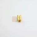Polished 18K gold-plated copper letter K charm bead for DIY necklace and jewelry making - Gold Letter K