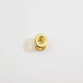 Polished 18K gold plated oval spacer bead for DIY necklace and bracelet jewelry making - Gold Letter O