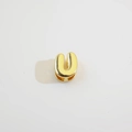 18K gold plated copper 26 letter U pendant bead with polished finish for DIY jewelry - Gold Letter U