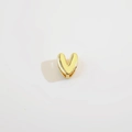 Polished 18K gold-plated copper letter V charm bead for DIY necklace and bracelet - Gold Letter V
