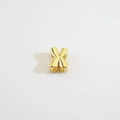 18K gold-plated copper letter X bead charm for DIY necklace and bracelet jewelry - Gold Letter X