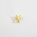 Golden 18K gold plated letter Y alphabet charm pendant with hole for DIY jewelry - Gold Letter Y