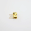 Polished 18K gold plated copper letter Z bead charm for DIY necklaces and bracelets - Gold Letter Z