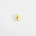 Polished 18K gold plated copper number 1 pendant for DIY necklace jewelry making - Gold Number 1