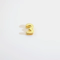 Polished 18K gold plated copper 3D number 3 bead charm for DIY necklaces and jewelry - Gold Number 3