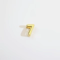 Polished 18K gold plated copper 3D number 7 pendant for DIY necklace and jewelry making - Gold Number 7
