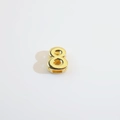 18K gold-plated copper number 8 charm bead for DIY necklaces with high metallic luster - Gold Number 8