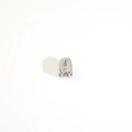 Polished silver letter A charm bead with high-shine metallic finish for jewelry - Silver Letter A