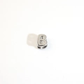 Silver letter B bead pendant with smooth polished finish for DIY jewelry making - Silver Letter B