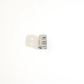 Polished silver 18K plated letter E charm for DIY necklace and bracelet jewelry making - Silver Letter E