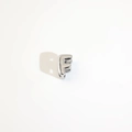 Polished silver-tone letter F bead pendant for DIY 18K gold plated jewelry making - Silver Letter F
