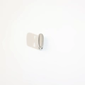 Polished silver metal oval charm bead with side hole for DIY jewelry making and crafting - Silver Letter I