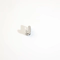 Polished silver metal letter J bead charm with side hole for DIY jewelry making - Silver Letter J