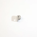 Polished silver letter P charm bead made of 18K gold-plated copper for DIY jewelry - Silver Letter P