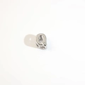 Polished silver alphabet Q charm bead in 18K gold plated copper for DIY jewelry - Silver Letter Q