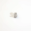 Polished silver 18K gold plated copper hollow letter S pendant bead for DIY jewelry - Silver Letter S