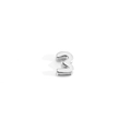 Polished silver-tone 18K gold plated copper number 3 charm bead for DIY necklace making - Silver Wave Shape