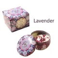 Lavender scented soy candle in purple mandala tin with matching gift box and dried petals - Extra Small Bubble Wrap 5.5 X 3.6 Cm. / New Pattern: Lavender