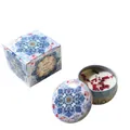 Ocean scented soy wax candle in blue mandala tin with matching decorative gift box - Extra Small Bubble Wrap 5.5 X 3.6 Cm. / New Pattern: Ocean Star