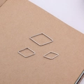 Silver geometric rhombus earring charms in small medium and large sizes on paper - Silver Rhombus Style (Small)