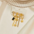 Set di 6 paia di orecchini in acciaio inossidabile dorato con ciondoli a stella - Stile Stella