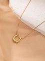Polished 18K gold horseshoe pendant on a fine snake chain for women, minimalist style - Horseshoe Chain (Gold Plated)