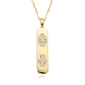 Collar dorado con colgante de Mano de Fátima y Ojo Turco adornado con cristales brillantes - Patrón De Ojo Malvado Y Hamsa(E394)