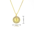 Détail du pendentif Vierge Marie 20mm avec zircone cubique et placage en or 18 carats - Style Relief Rond Vierge Marie (K155)