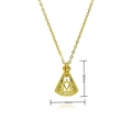 Collana con ciondolo Vergine Maria placcata oro 18k con corona e dettagli zirconi - Stile Rilievo Squisito Vergine Maria (A299)