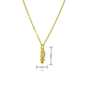 Nahaufnahme des 18K vergoldeten Mikrofon-Anhängers mit Maßen 16mm mal 5mm - Mikrofon Stil (A394)
