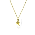 Detailansicht des 17mm Gold-Aladin-Lampenanhängers mit funkelnden weißen Kristallen - Wunderlampen Stil (A396)