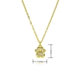 Elegante goldene Katzenpfoten-Halskette mit funkelndem Zirkonia-Anhänger, Größe 13mm x 11mm - Mikro-eingelegter Zirkonia Pfotenstil (B448)