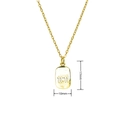 18K gold plated necklace with 11:11 rectangular pendant featuring a dainty gold chain - 11:11 Rectangular Plate Style (B499) / Gold