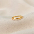 Bague géométrique dorée exquise aux facettes polies avec un design minimaliste chic - US 5 / Or