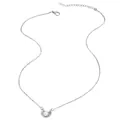 Detail of silver pearl pendant necklace with lobster clasp and adjustable extender chain - Silver Necklace Only (Without Pendant)