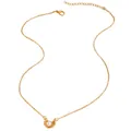 Detailed macro shot of a white baroque pearl necklace with a delicate gold chain and clasp - Gold Necklace Only (Without Pendant)