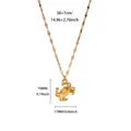 Detailed view of golden crab pendant with measurements showing 19mm by 17mm size - Crab / Gold
