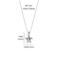 Detailed dimensions of silver turtle pendant necklace with chain length specifications - Sea Turtle / Silver