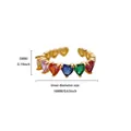 Dettaglio dimensioni anello in oro 18K con zirconi a cuore colorati e diametro 16mm - Stile Pave di Zirconi a Cuore Colorato (G1278590) / Oro