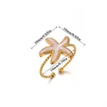 Detail of starfish open ring with dimensions 16mm star and 18mm inner diameter - Starfish Dotted Style (G128889)