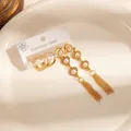 Lot de trois paires de boucles d'oreilles en acier doré avec perles et cœurs - Ensembles de boucles d'oreilles perles cœur 0879