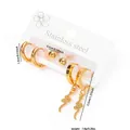 Ensemble de trois paires de boucles d'oreilles en acier inoxydable avec pendentif serpent - Ensembles cœur serpent 0307
