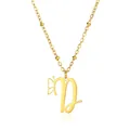 Detailed close-up of gold butterfly initial D pendant with elegant ball chain necklace - Letter D Style