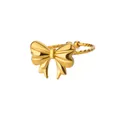 Elegant gold bow ring with twisted rope band made of non-tarnish titanium steel - Twisted Bowknot (JZ6094G) / Gold (JZ6094G)