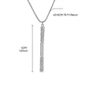 Guide des tailles pour le pendentif bâton de singe avec chaîne de 40+5cm et breloque 4cm - Argent
